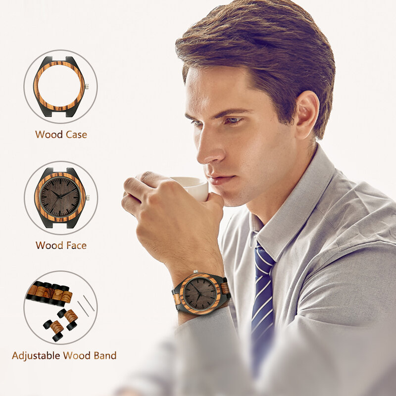 Shifenmei Man Watch 2020 Personalized Engraved Wooden Watch Male Quartz Wristwatch Custom Watch for Husband Boyfriend Love Dad