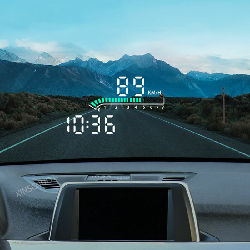 شاشة عرض أمامية HUD للسيارة, شاشة عرض أمامية لأجهزة BMW X1/X2 2016 2017 2018 2019 2020 ، شاشة عرض أمامية ، عداد سرعة رقمي OBD2