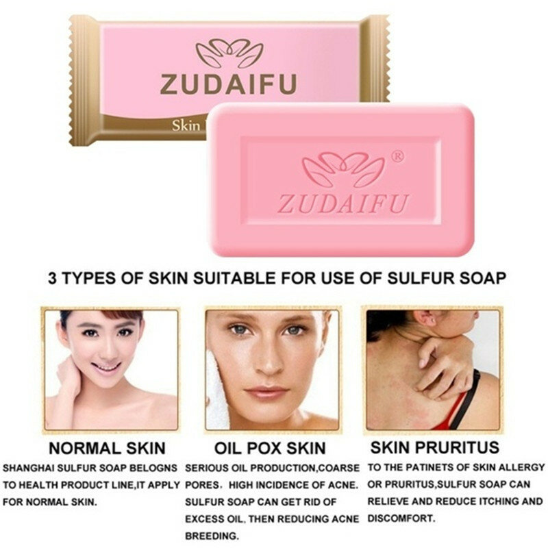 Серное мыло Zudaifu для борьбы с клещами, мыло для очищения тела от акне, псориаза, мыла для лечения морской акне и экземы