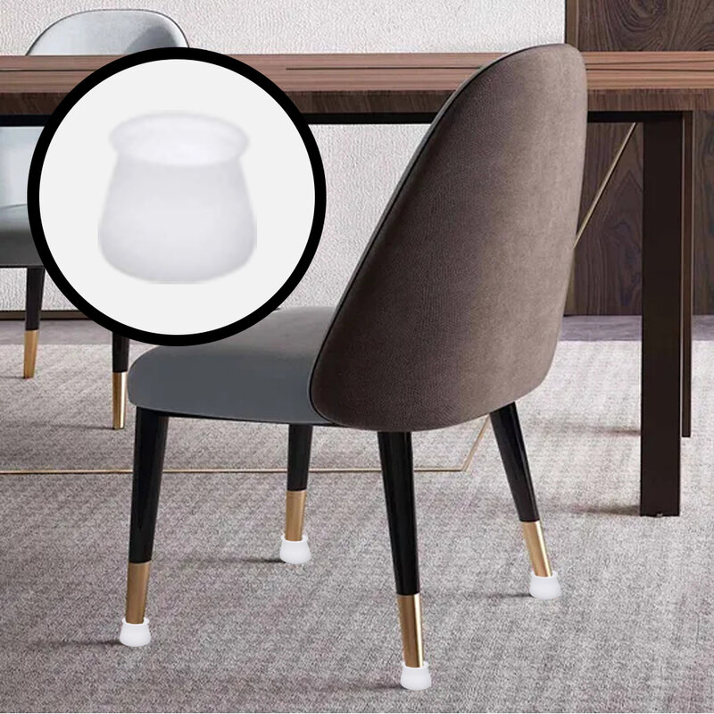Protector de silicona antideslizante para patas de silla, cubierta de muebles de silicona de forma redonda con almohadilla de algodón elástica, nuevo, 2021