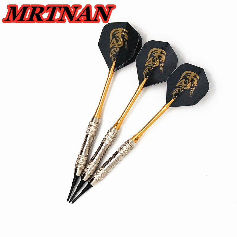 High quality nylon soft dart 3 pieces/set professional 19g electronic dart with aluminum alloy dart rod PET flying