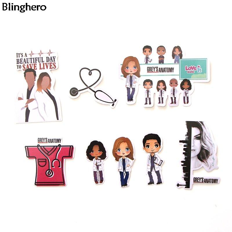 20 Sets/partij Blinghero Grey 'S Anatomy Sticker 23 Stks/set Koelkast Bagage Stickers Fashion Stickers Scrapbooking Sticker BH0078