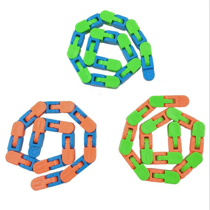 Fidget Toys 24 sezioni Versatile catena pieghevole Anti Stress adulti e bambini sensoriale per alleviare l'autismo Reliver Stress Figet Toys