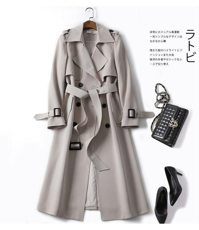 Coupe-vent printemps automne coréen décontracté mince Trench manteau pour les femmes élégant longue Trench ceintures