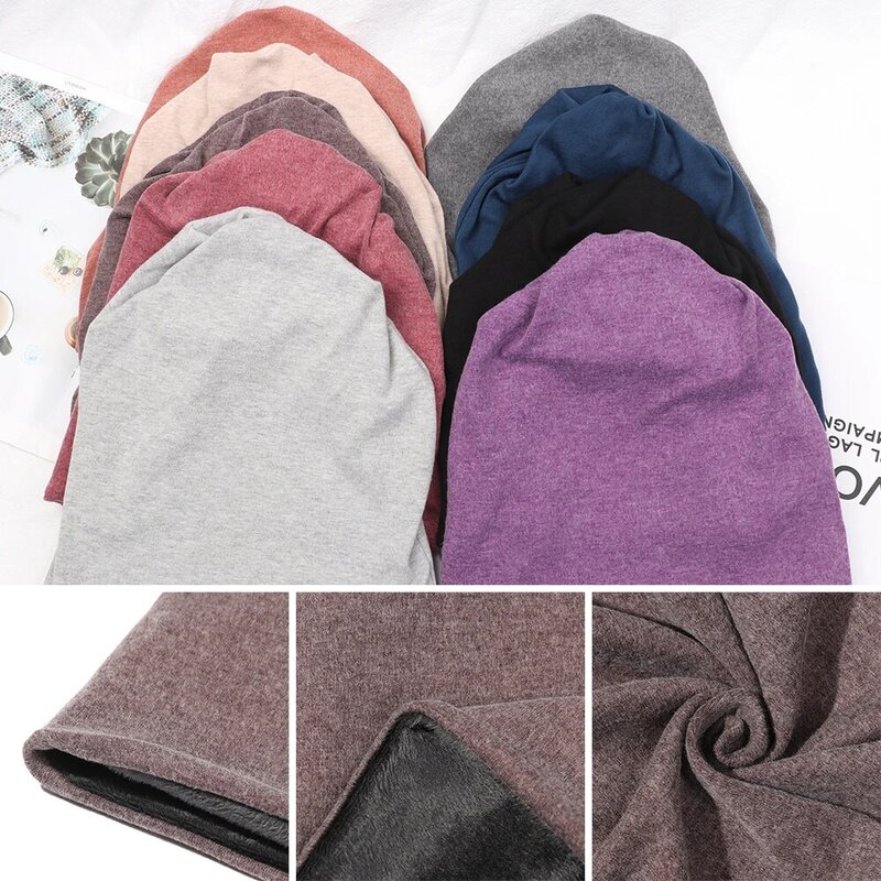 Neck Thicken Scarf Winter Warm Cap Cycling Mountaineering Hiking Casual Fashion Men Turban Hat Muslim Hijabs Head Wrap