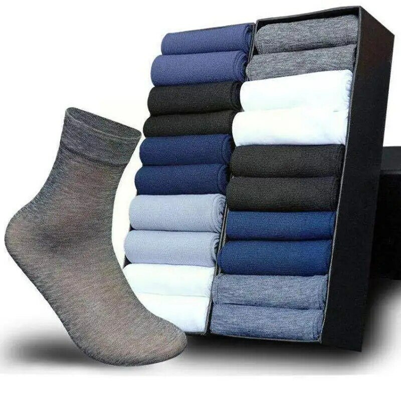 Meias masculinas meias primavera e verão no tubo produtos mercerized simples cor algodão seção fina pura em meias masculinas curto