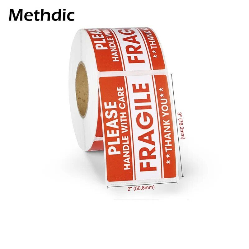 Methdic 500 라벨 강력 접착 경고 스티커 포장용 배송 라벨