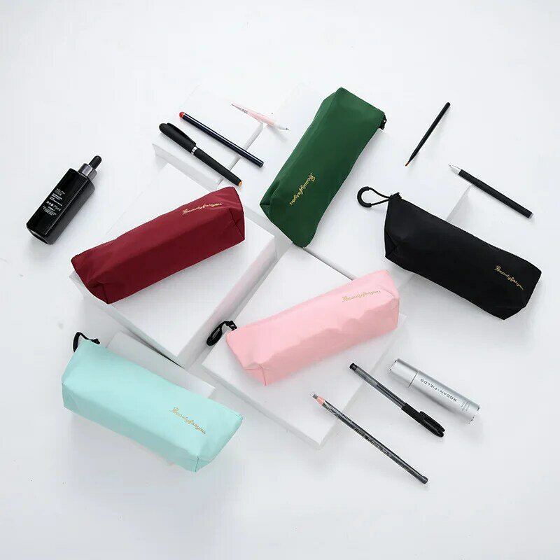 • Portable Mini Cosmetics Foundation rossetto trucco salva maschera Kit viaggio sopracciglio matita pennello borsa asciugamani sanitari