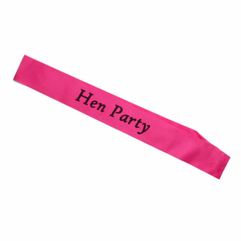 HENS PARTY sash party decorations rose red
