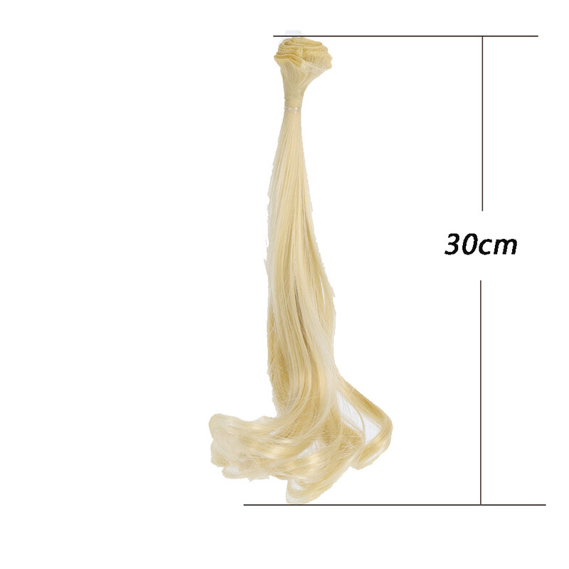 Bybrana-peluca recta de fibra sintética para muñecas, pelo BJD de 30cm x 100cm, 1 unidad
