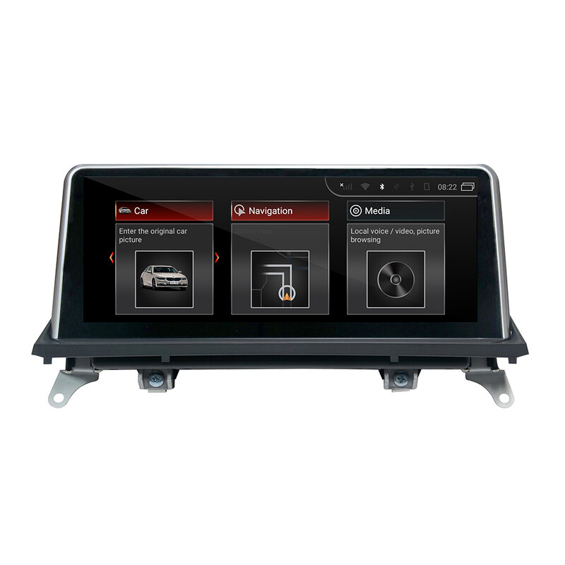 مشغل راديو ستيريو دي في دي متعدد الوسائط للسيارة يعمل بنظام الأندرويد 10 لعام 1089 مع خاصية الملاحة ونظام تحديد المواقع Carplay Auto لسيارات BMWX5/X6 E70 E71...