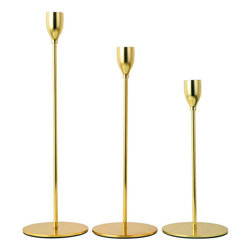 IMUWEN-candelabros de Metal para decoración del hogar, candelabro de lujo a la moda, candelabro exquisito para boda