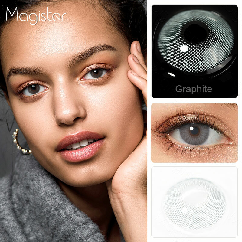 HIDROCOR 컬러 렌즈 1 쌍 자연 콘택트 렌즈 연간 컬러 콘택트 렌즈 눈 접촉 아름다움 눈동자 렌즈 눈