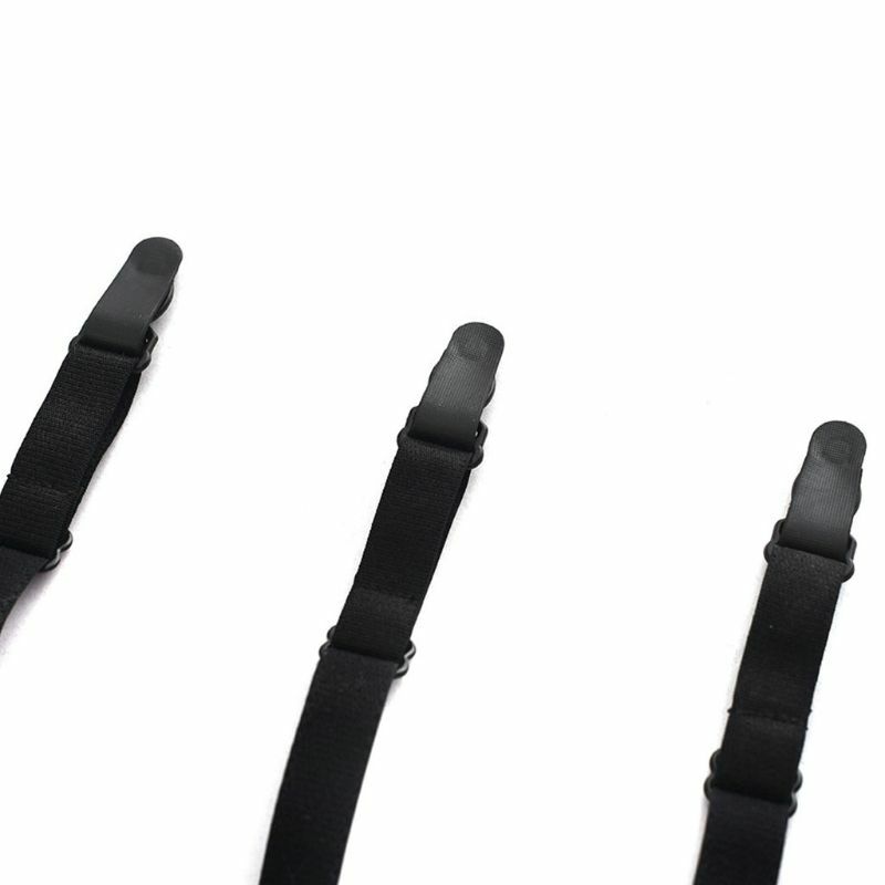 Camicia da uomo Stay Tail chiusura in plastica morsetti di bloccaggio clip cinghie elastiche supporto per cintura giarrettiere bretelle bretelle gamba elastica