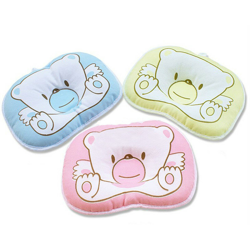 Newborn Infant Anti Roll Pillow Flat Head Neck Prevent Infant Support Baby Crib Flat Head Pillow for Newborn YYT344