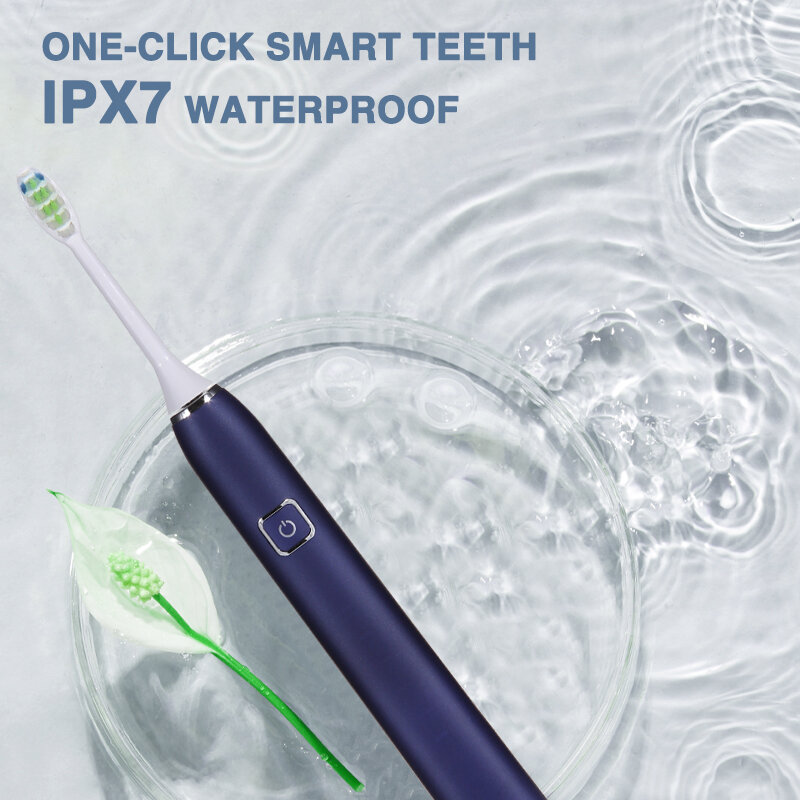 Умная звуковая электрическая зубная щетка Boyankang, 5 режимов, водонепроницаемость IPX7, 6 сменных головок, щетинки Dupont, умный таймер BYK33