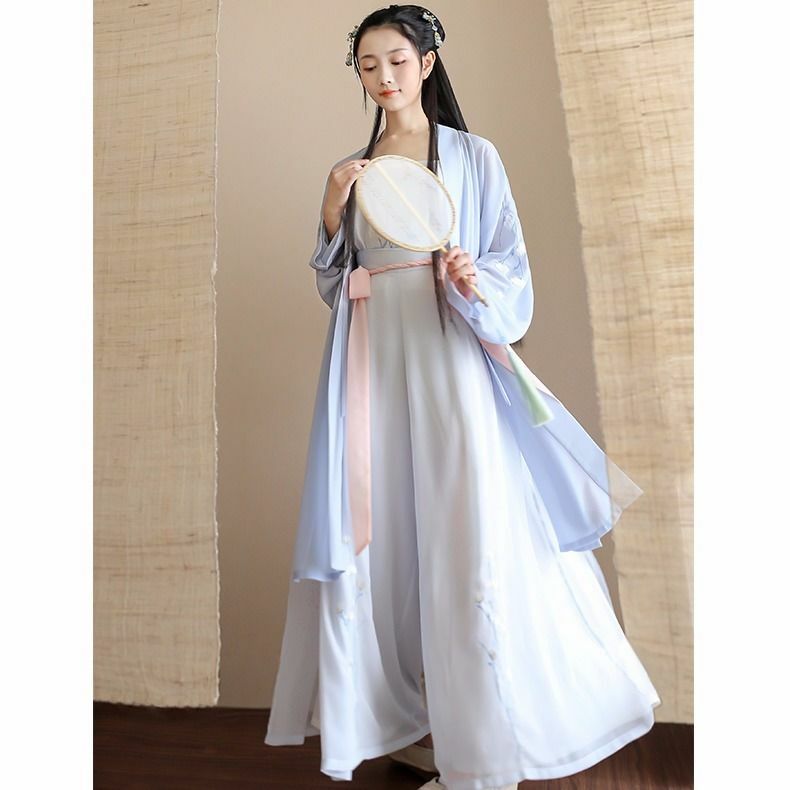 ملابس النساء الصينية Hanfu الملابس الصينية التقليدية هان سلالة زي الإناث تانغ سلالة المرحلة تأثيري فستان الأميرة الزي
