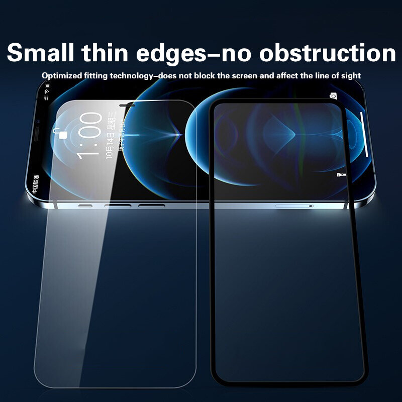 Iphone 4個強化ガラス12 11プロマックスiphone x xs xr 11 12プロマックス12ミニ保護ガラス