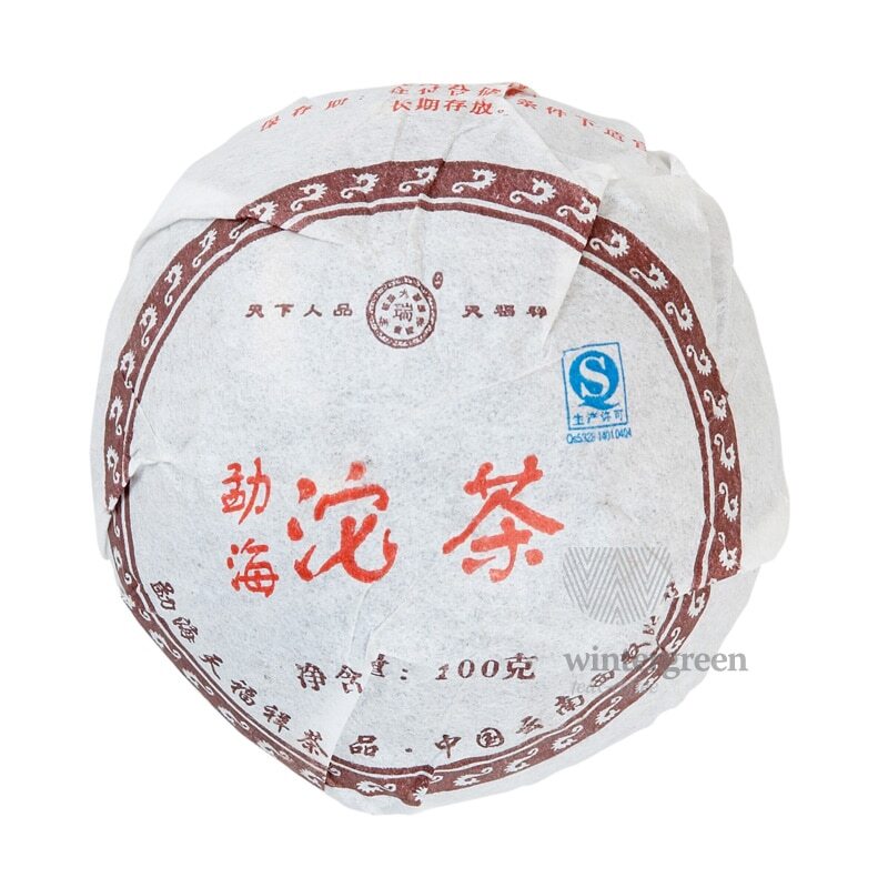 Чай gutenberg китайский элитный шу пуэр фабрика тяньфусян сбор 2006 г。92-100гр。(то ча)