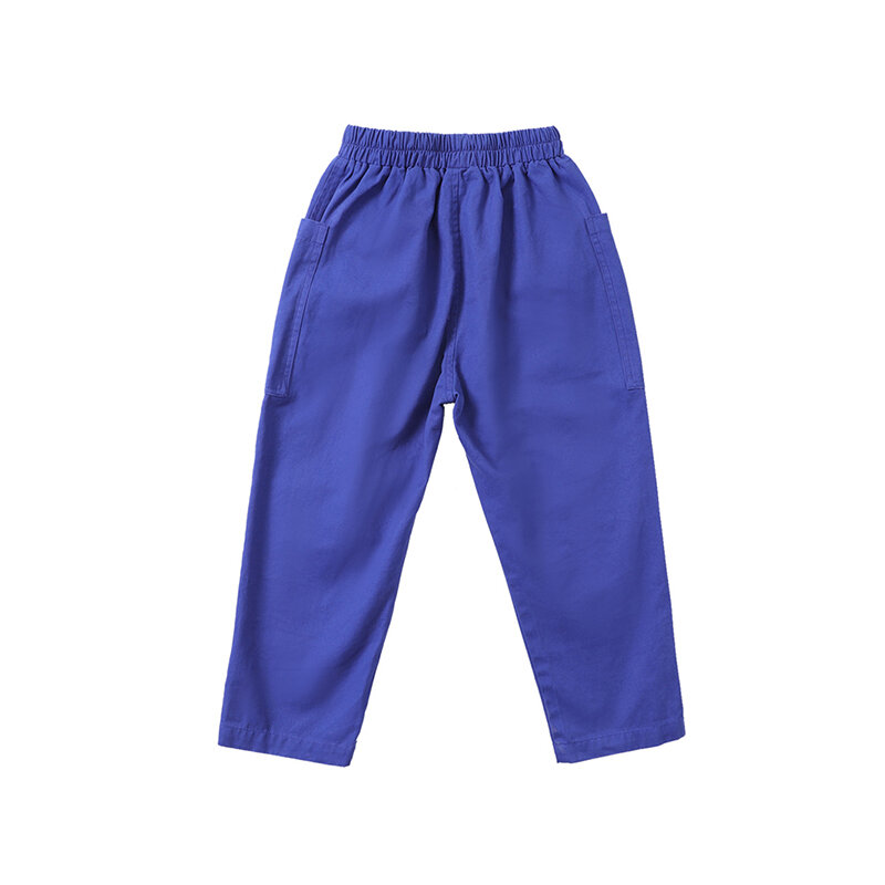 Wearable in All Seasons Girls' Casual Pants 2020 New Children's Blue Quality Cotton Sports Long Pants