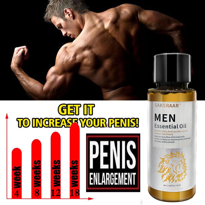 Aumento do pênis, aumento líquido da ereção do pau grande, cuidados de saúde masculinos, óleos de ampliação de massagem