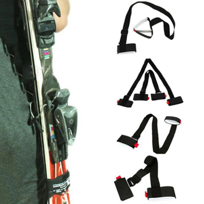 Placa de esqui ajustável ombro mão transportadora portátil handheld snowboard transportando cinta als88