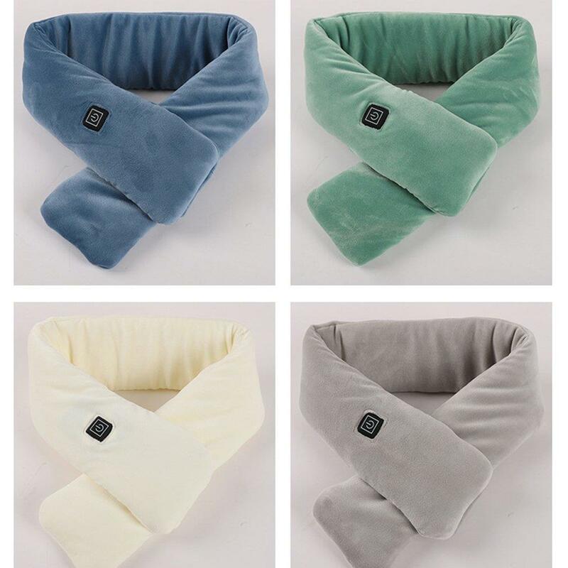 Bufanda eléctrica inteligente con USB para mujer y parejas, almohadilla de fibra ajustable para ropa, uso al aire libre, 6 colores