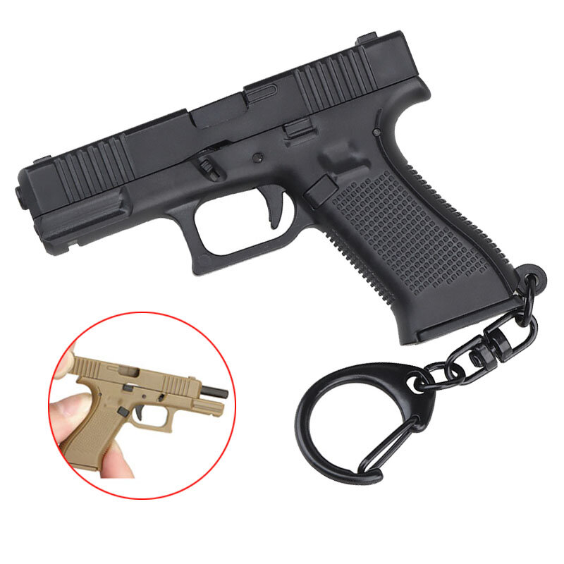 2021 Mini pistolet kształt taktyczne brelok przenośne kluczowe ozdoby odpinany Glock 45 pistolet broń brelok breloczek Trend prezent