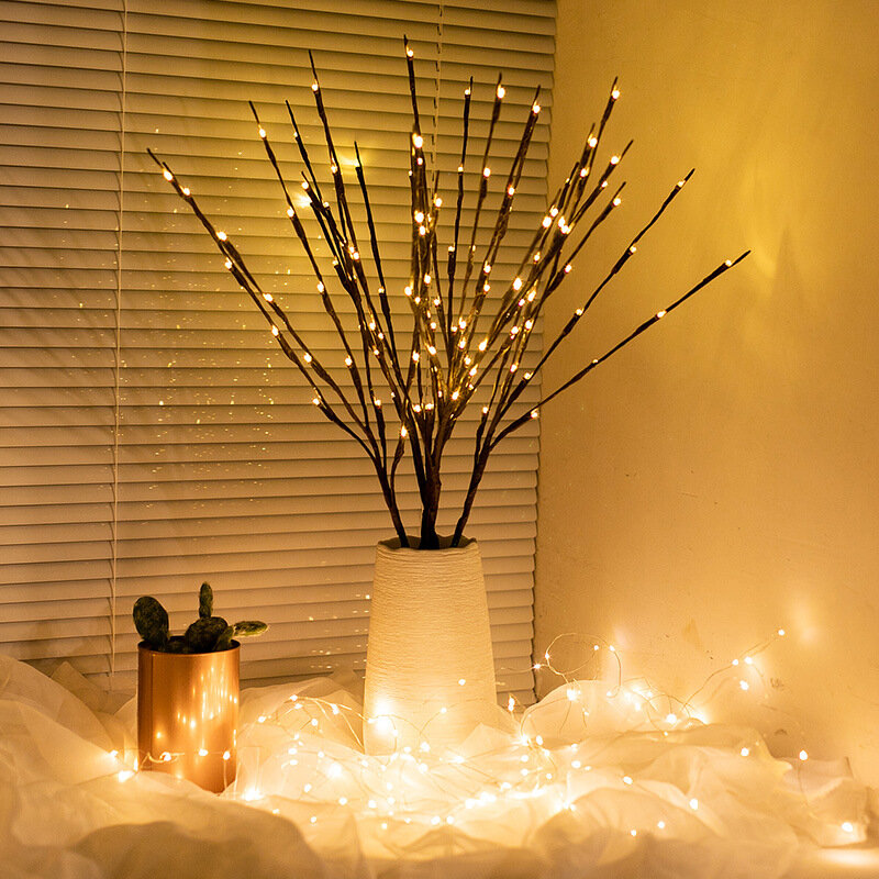 Fata luce LED ramo lampada simulazione orchidea luci vaso alto riempitivo ramoscello luce per la casa decorazione natalizia ghirlanda luce a Led