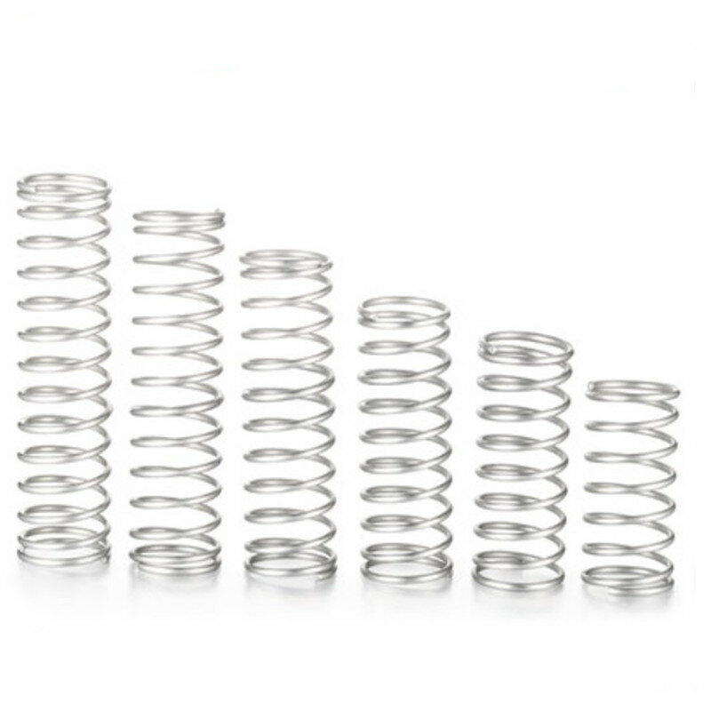 20pcs/lot 0.8mm Stainless Steel  Micro Small Compression spring OD  5mm/6mm/7mm/8mm/10mm length 10mm to 50mm