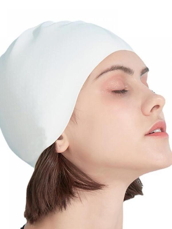 남여 새 스타일 수영 모자 긴 머리 특수 실리콘 수영 모자 울트라 얇은 수영 모자 4 색