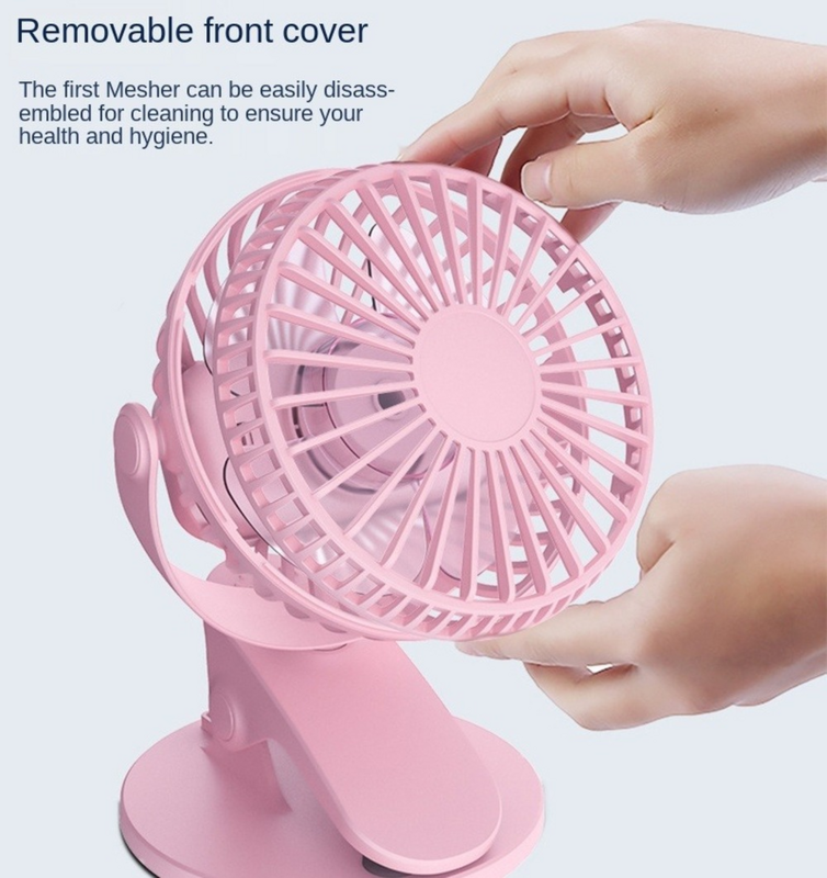 Draagbare Usb Tafel Ventilator Clip-On Usb Oplaadbare Cooling Mini Bureau Ventilator 360 Graden Rotatie 3 Snelheden Verstelbare handheld Fan