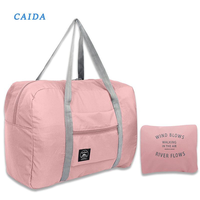 CAIDA 2021 New Nylon Foldable Travel Bags Unisex Large Capacity Bag Luggage Women WaterProof Handbags Men Travel Bags