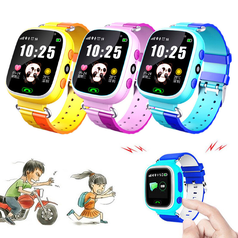 Waterdichte Running Horloge Gps Locator Kinderen Horloge Smart Horloge Kinderen Slimme Horloge Led Full Touch Screen