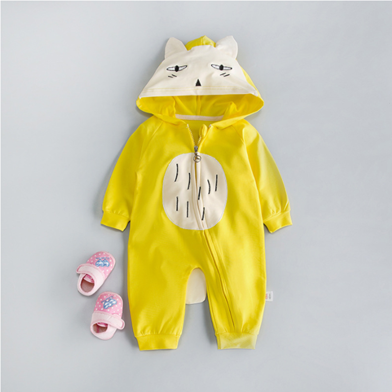 Netter Frosch Ohrenschützer Baby Overall Jungen Mädchen Kleidung Neugeborenen Strampler Einfarbig Einem Stück Kleidung Baby Pyjamas Body Set