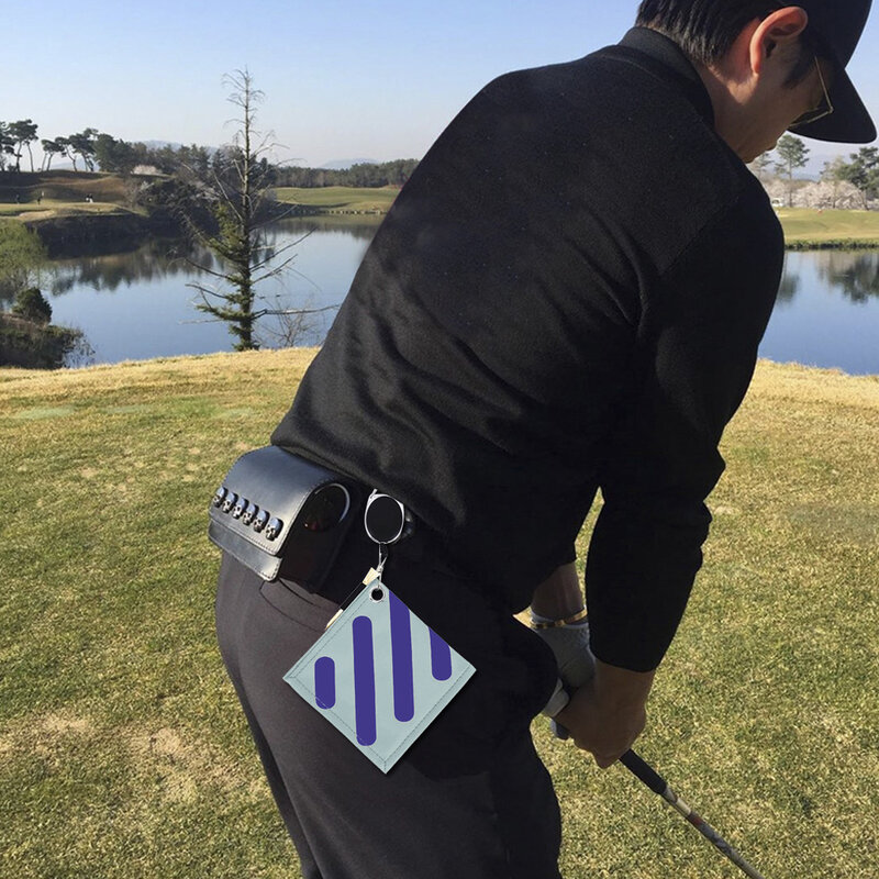 Корейская сумка для очистки мяча для гольфа с подвесной пряжкой, Портативное двухстороннее полотенце для очистки гольф-клуба для практики игры в гольф