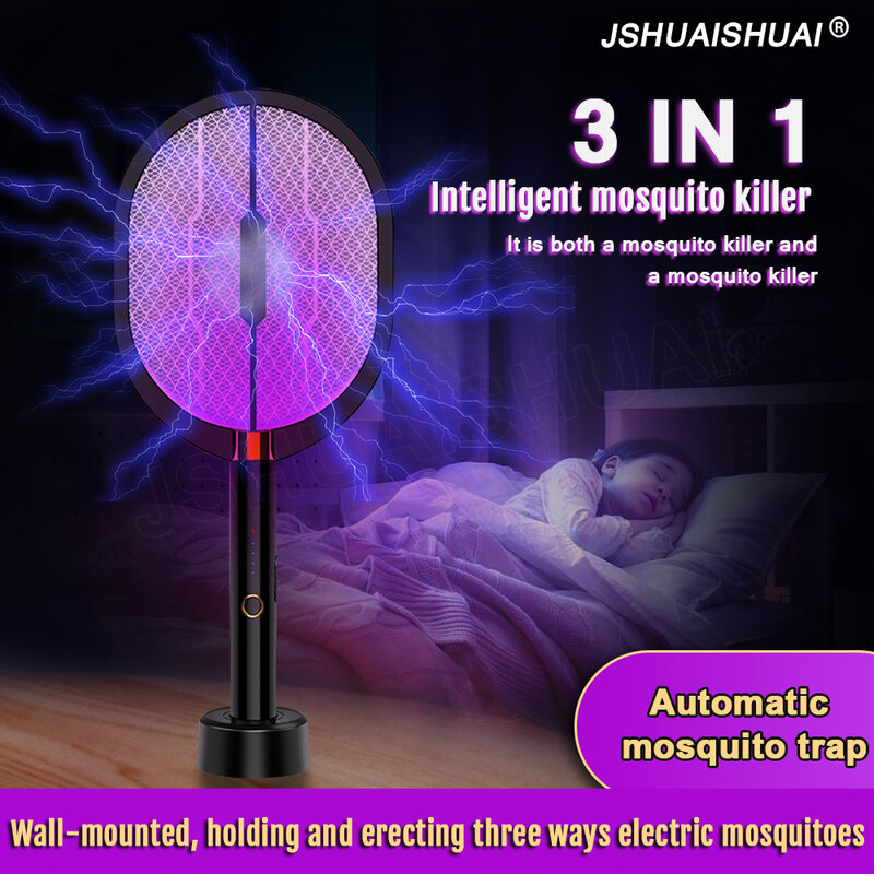 Lámpara LED antimosquitos 3 en 1 3000 matamoscas eléctrico con USB 
