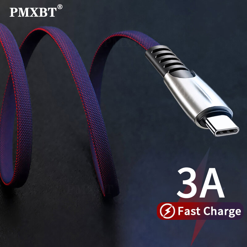 Cable USB tipo C para Huawei Honor V40 3A, Cable de carga rápida 3,0 USB C, Cable de carga rápida para Xiaomi 10 9 Redmi K30 Pro USBC Data Kabel