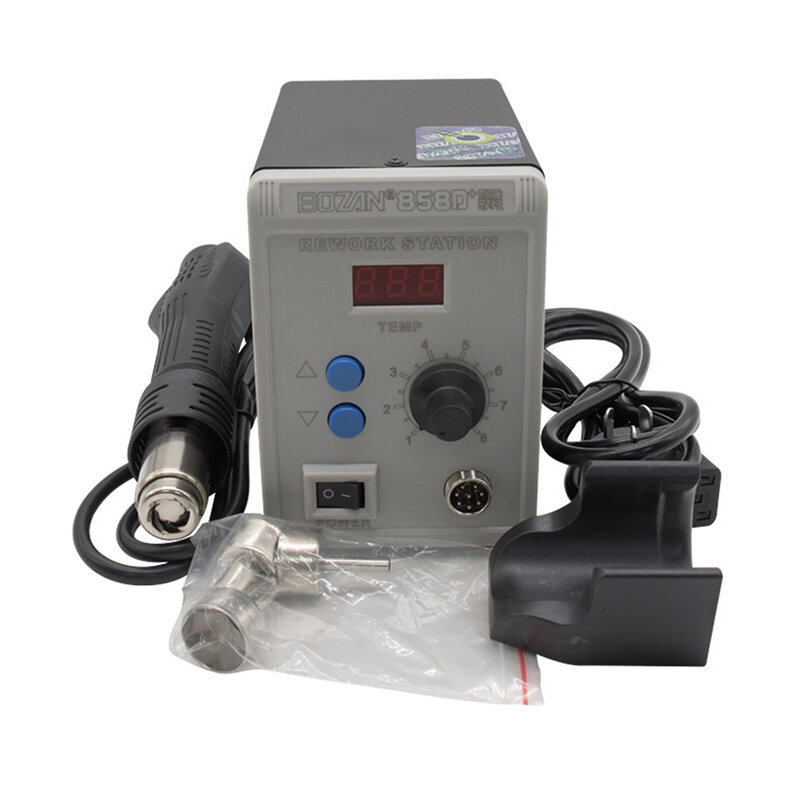 BOZAN 858D + Intelligente elektronische schweißen ausrüstung für blei-freies heißer luft schweißen tabelle 220V