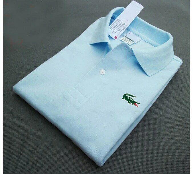 2021 جديد قميص بولو الرجال القطن الخالص قمصان قصيرة الأكمام قميص بولو الكلاسيكية بلون ضئيلة تي شيرت ملابس للرجال