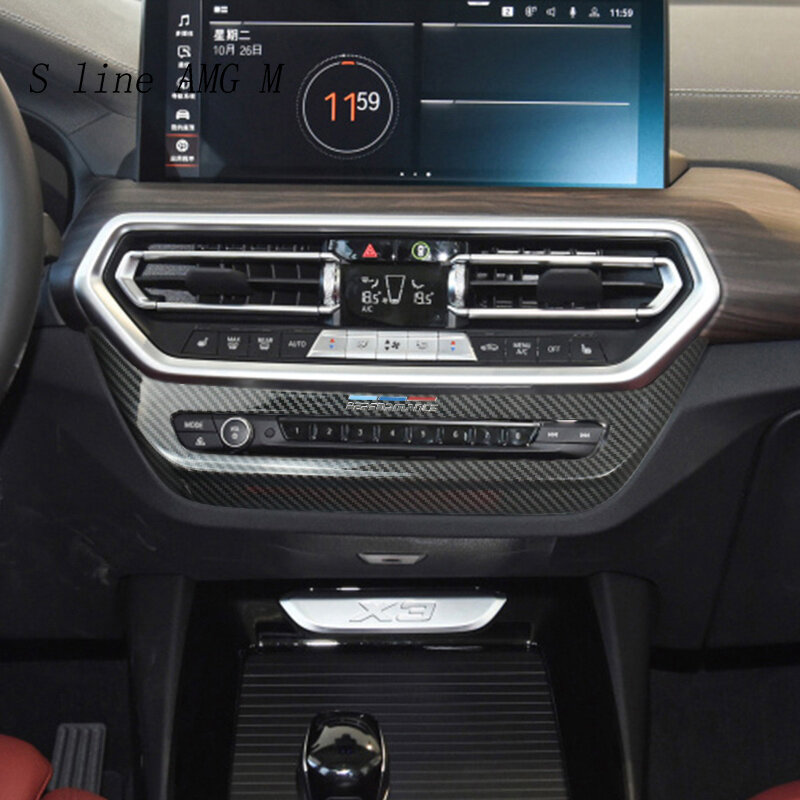 Car Styling per BMW X3 X4 G01 G02 2022 per M Performance Sticker uscita aria condizionata manopola pulsante cornice Trim accessori Auto