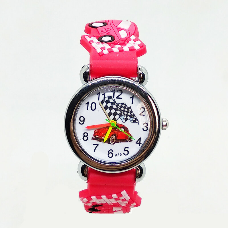 Relógio de pulso infantil de silicone, relógio de quartzo com pulseira de silicone para criança, meninos, meninas, presente de aniversário