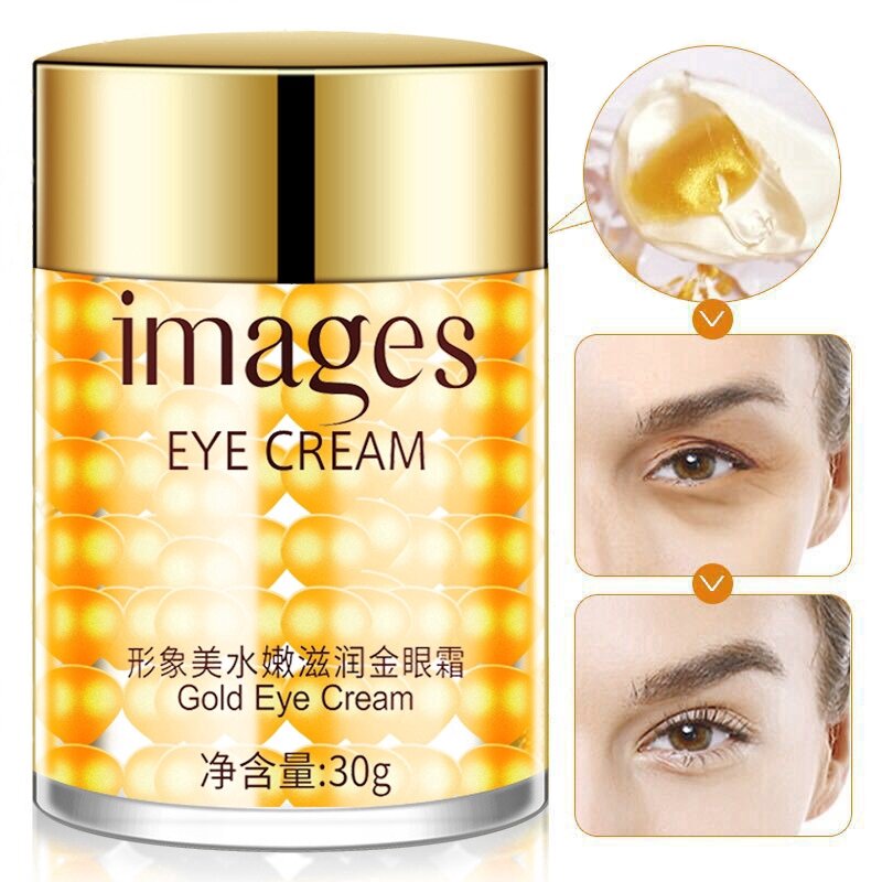 Gold Eye Cream Collagen Moisturizing Eye Gel Remove Eye Bag Dark Circles Remove Anti Wrinkles 30g