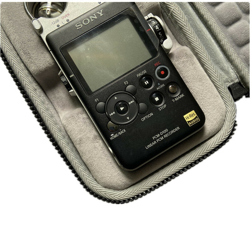 新ポータブルソニーPCM-D100 D100デジタルボイスレコーダー録音ペン収納ボックス保護ハードシェルバッグ
