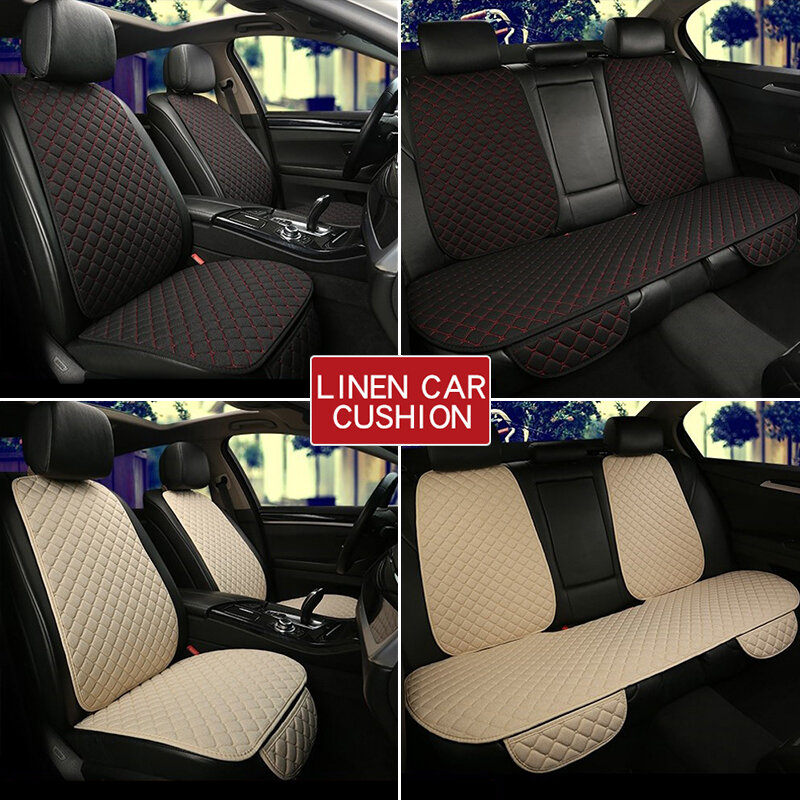 Funda protectora para asiento de coche, de lino, de gran tamaño, para asiento delantero o trasero, interior de camión, Suv y Van
