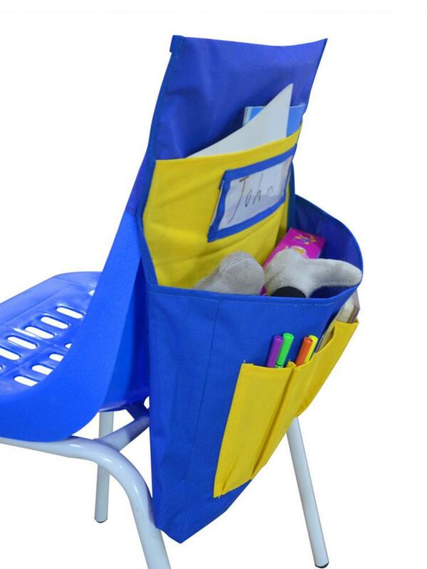 Bolsa de armazenamento durável com bolsos de cadeira, lavável, bolsa de assento elegante para estudantes da escola
