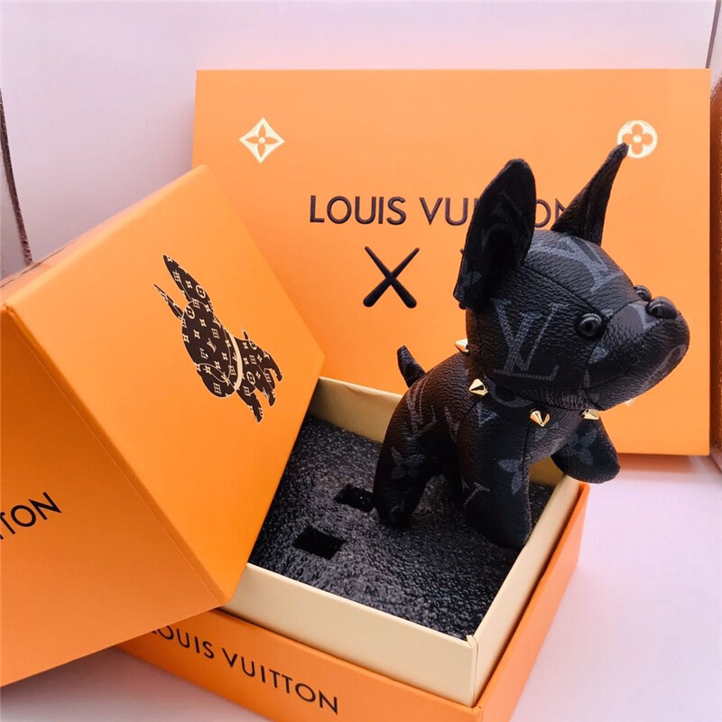 2021 di alta qualità Bulldog francese portachiavi acrilico colorato regalo di natale portachiavi per chiavi auto accessori decorazione anello