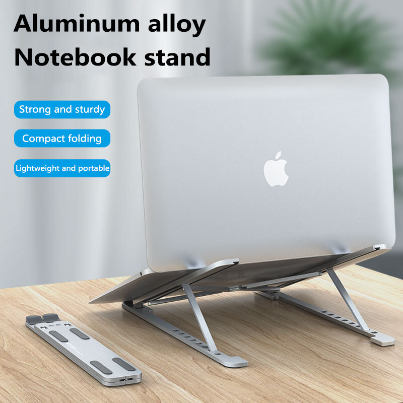 Soporte plegable de aleación de aluminio para portátil, soporte de refrigeración para MacBook Air Pro, Notebook