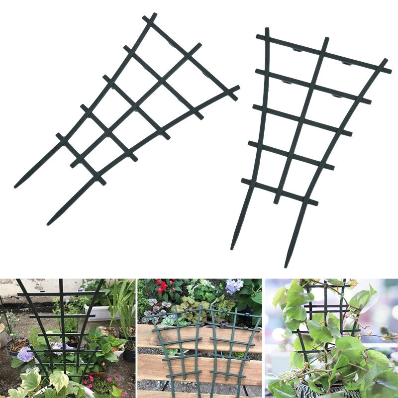 2×  25m Garden Green Plastic Trellis Netting Support Climbing Bean Plant Nets Grow Vining Vegetables/Fruits/Flowers