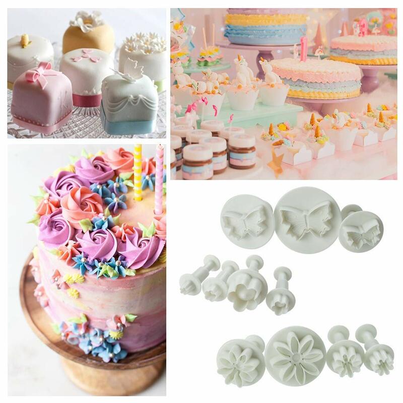 33pcs Cake Decorating Fondant Plunger Cutters Tools Mold Cookie Cutter DIY Baking Tools Bakeware Cake Mold
